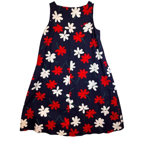 Vtg Alice of California Blue Floral Sleeveless Dress Pockets Small - Picture 4 of 6